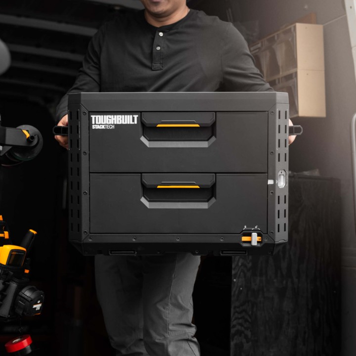 TOUGHBUILT Zamykana skrzynka z 2 szufladami StackTech TB-B1-D-72-BEA