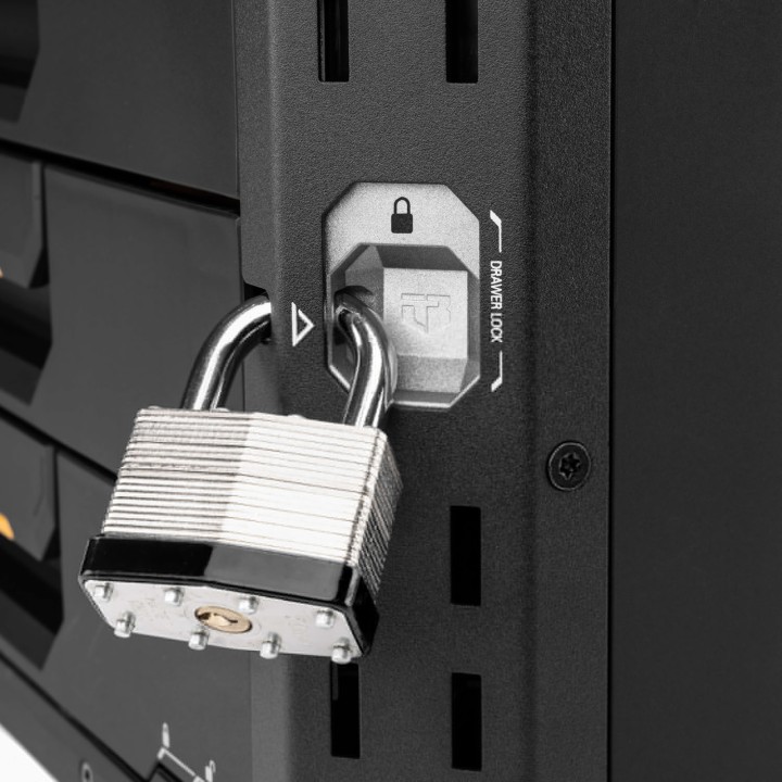 TOUGHBUILT Zamykana skrzynka na kółkach z 2 szufladami StackTech TB-B1-D-R92