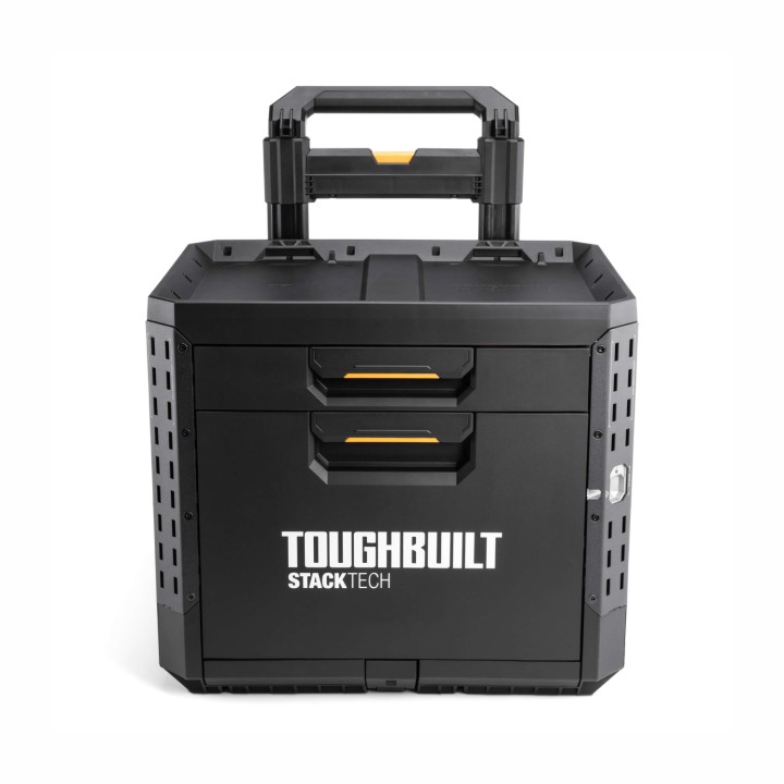 TOUGHBUILT Zamykana skrzynka na kółkach z 2 szufladami StackTech TB-B1-D-R92