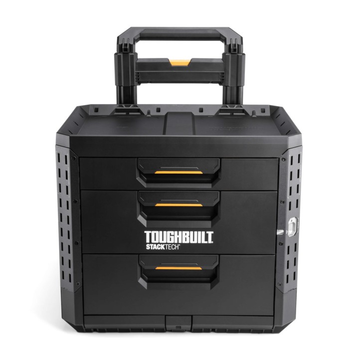 TOUGHBUILT Zamykana skrzynka na kółkach z 3 szufladami StackTech TB-B1-D-R93-BEA
