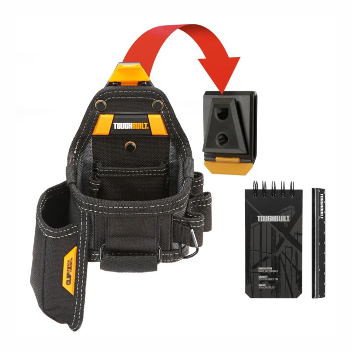 TOUGHBUILT Sakwa na taśmę pomiarową  nóż + notes i ołówek TB-CT-25X-BEA