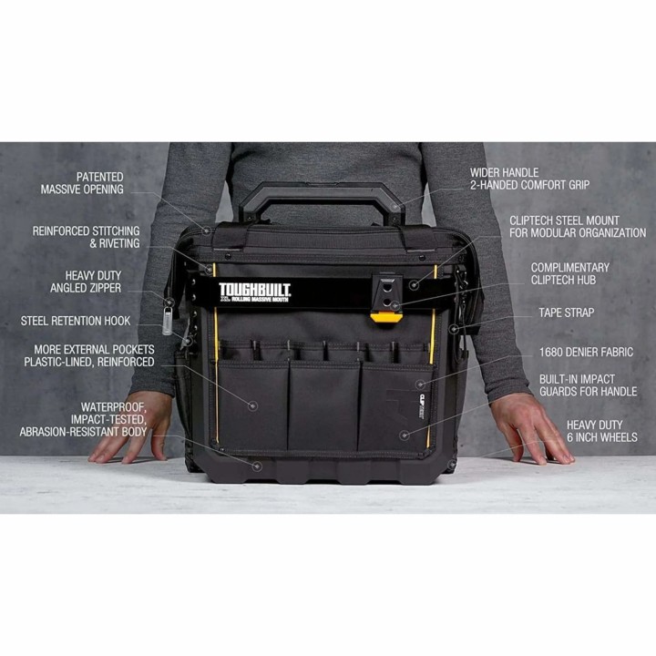 TOUGHBUILT Torba na kółkach Massive Mouth Bag XL 45cm TB-CT-61-18-BEA