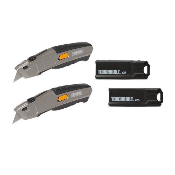 TOUGHBUILT Para Noży Roboczych z 50 Wymiennymi Ostrzami TB-H4S52-20 (EAN: 1210001301887)