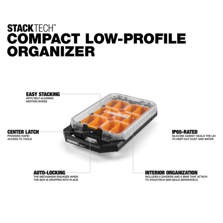 TOUGHBUILT Organizer Niskoprofilowy STACKTECH 266.7x472.4x94mm TB-B1-O-10C