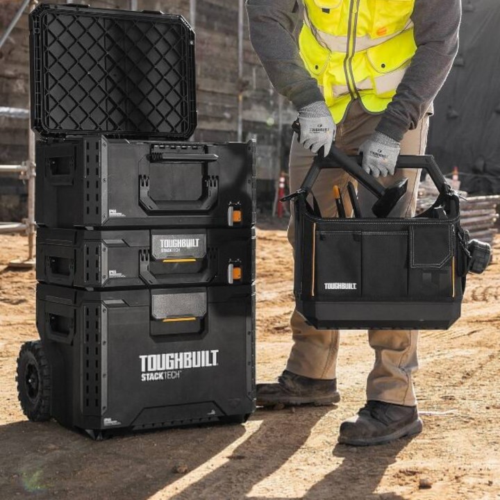 TOUGHBUILT Zestaw 3 Skrzyń Narzędziowych STACKTECH TB-B1S3-B-70R, EAN: 1210001302891