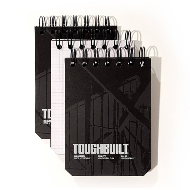 TOUGHBUILT Zestaw zeszytów w kratkę 3 sztuki 1210001301016